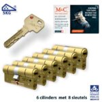 condor-6-cilinders-met-8-sleutels-messing-skg