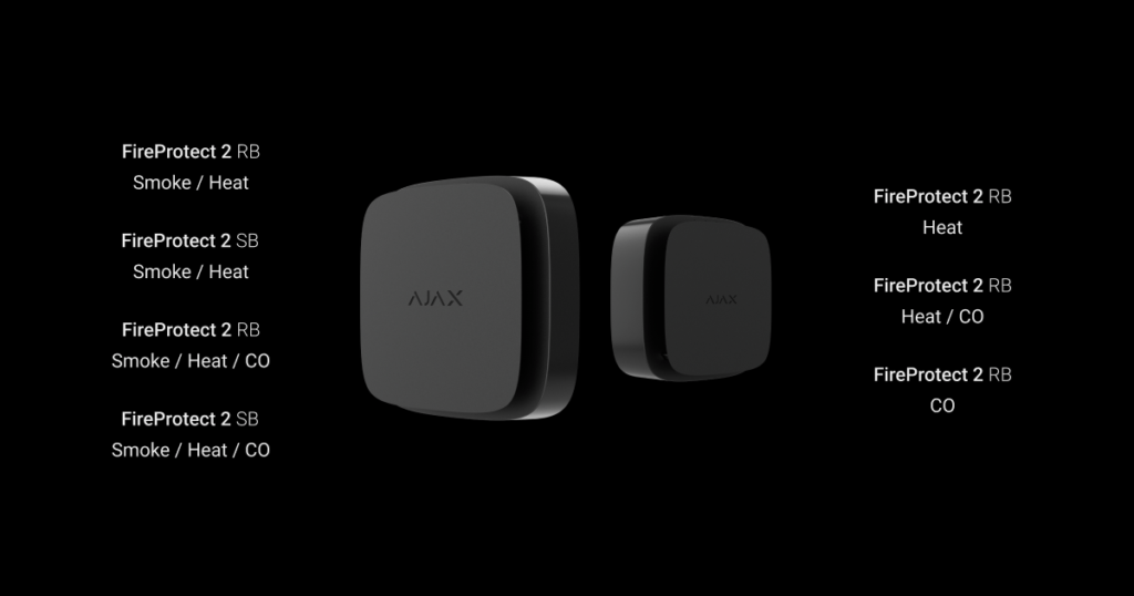 De FireProtect 2-detectoren van de eerste release zijn uitgerust met verschillende sensorcombinaties en batterijen.