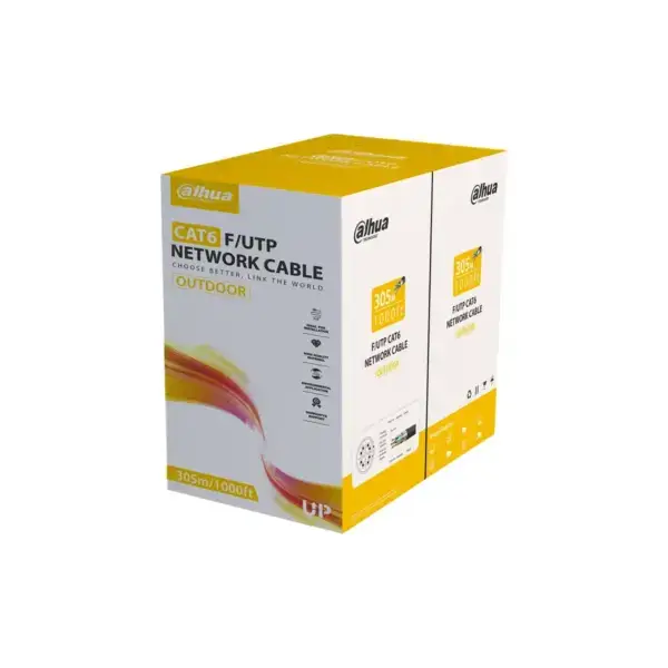 Dahua PFM920-6F CAT 6 FTP kabel voor buiten, afgeschermd Categorie CAT6 Dahua PFM920-6F CAT 6 FTP kabel voor buiten, afgeschermd Categorie CAT6