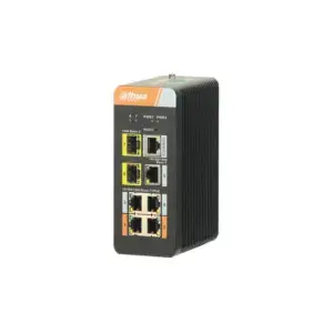Dahua PFS4207-4GT-DP Layer 2 Managed 7-poorts Gigabit industriële switch Excl. voeding met 4x Gigabit PoE poorten, 2x SFP en 1x 1Gbps uplink