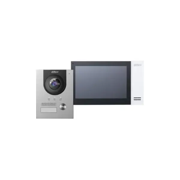 Dahua Video intercom set KTP01L(S) incl. PoE-switch, VTO2201F-P-S2 opbouw en VTH2421FW-P binnenpost