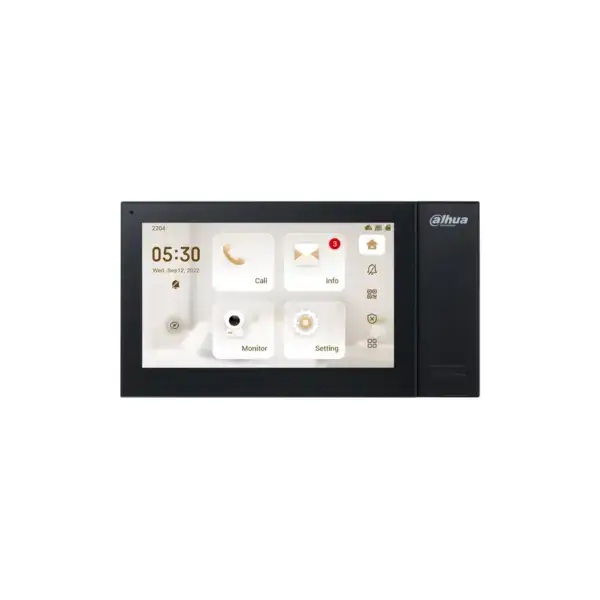 Dahua VTH2421FB-P Video Intercom 7 inch Zwart Dahua VTH2421FB-P Video Intercom 7 inch Zwart