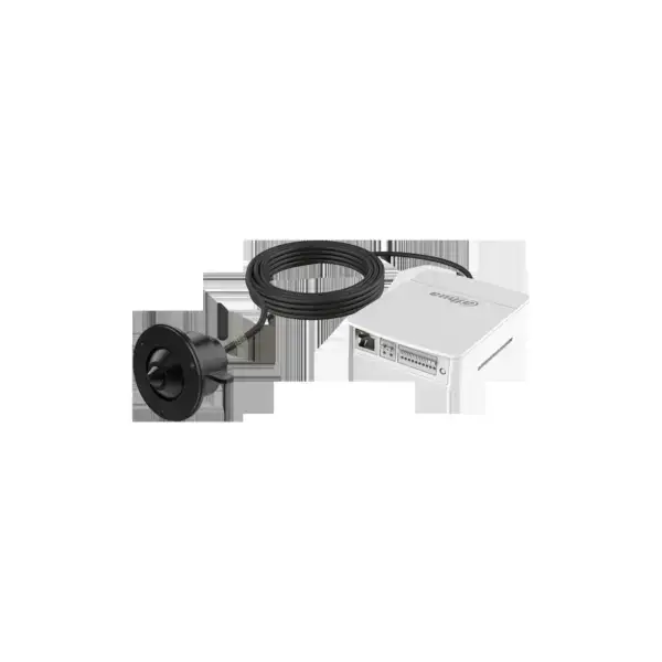 Dahua IPC-HUM8241E-L1 covert pinhole camera met main box en 8 meter coax