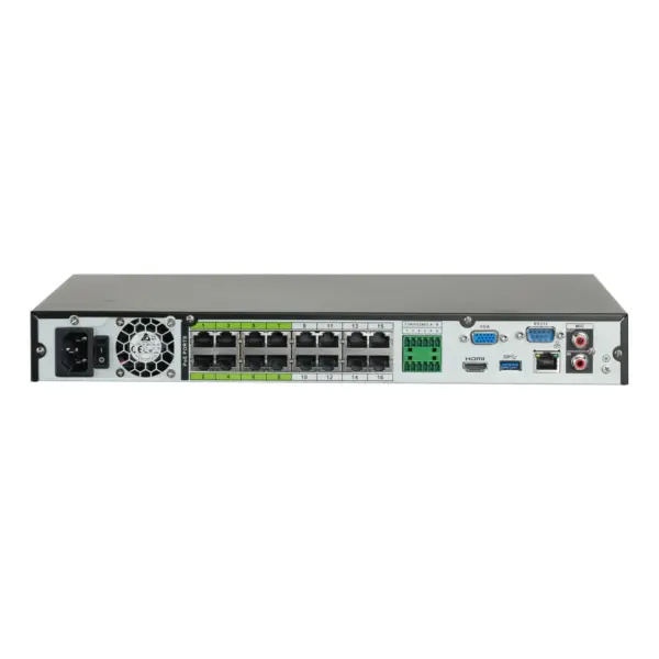 Dahua NVR5216-16P-I/L WizMind NVR 16 kanalen 1U 16PoE 4K&H.265, poort