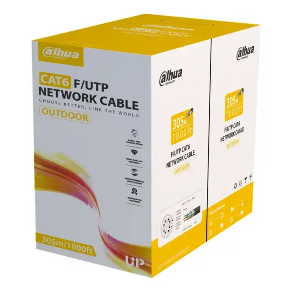 Dahua PFM920-6F CAT 6 FTP kabel voor buiten, afgeschermd Categorie CAT6