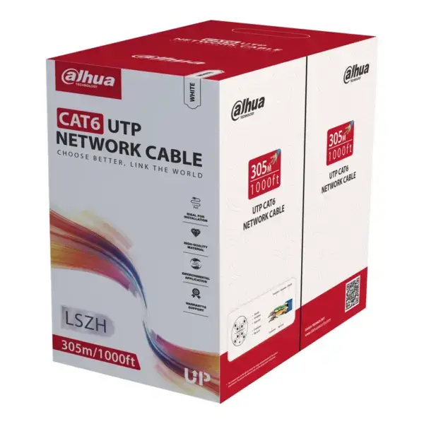 Dahua PFM923I-6UN-C-white 305m U/UTP CAT6 LSZH CPR Eca kabel