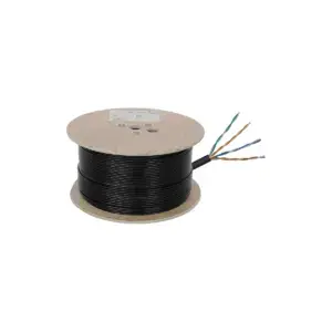 Pulsar PU-NC301B CAT5E Buitentoepassing met gelvulling Zwart 500 meter op haspel