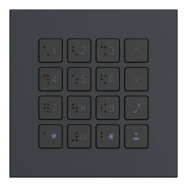 Dahua VTO4202FB-MK keyboard module Noir, vue 1