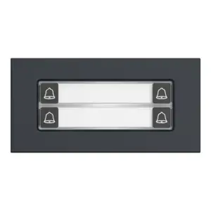 Dahua VTO4202FB-MDB4 4-voudige beldrukker halve module Zwart, aanzicht 1