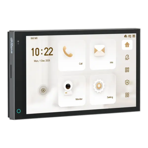 Dahua VTH5721A-WP monitor voor Video intercom,7 inch, netwerk, aanzicht 3