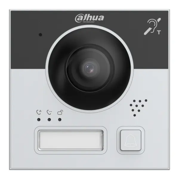 Dahua VTO4202F-PI1 cameramodule met belknop en inductielus, aanzicht 1