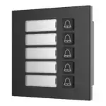 Dahua VTO4103FB-MB5 doorbell button module with 5 buttons, black, view 2