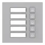 Dahua VTO4103F-MB5 beldrukkermodule met 5 knoppen, zilver, aanzicht 1