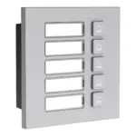Dahua VTO4103F-MB5 beldrukkermodule met 5 knoppen, zilver, aanzicht 3