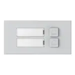Dahua VTO4103F-MB2 beldrukkermodule met 2 knoppen, zilver, aanzicht 1