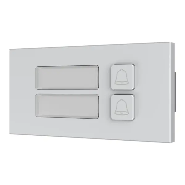 Dahua VTO4103F-MB2 beldrukkermodule met 2 knoppen, zilver, aanzicht 2