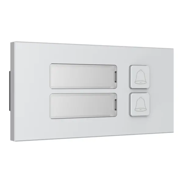 Dahua VTO4103F-MB2 beldrukkermodule met 2 knoppen, zilver, aanzicht 3