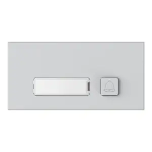 Dahua VTO4103F-MB1 beldrukkermodule met 1 knop, zilver, aanzicht 1