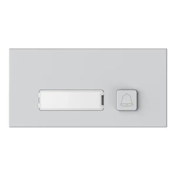 Dahua VTO4103F-MB1 beldrukkermodule met 1 knop, zilver, aanzicht 1