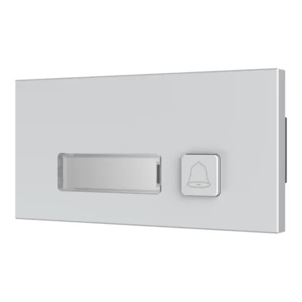 Dahua VTO4103F-MB1 beldrukkermodule met 1 knop, zilver, aanzicht 2