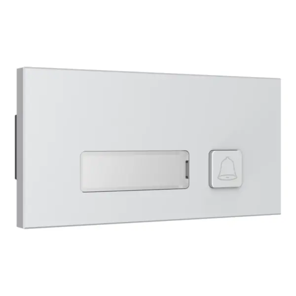 Dahua VTO4103F-MB1 beldrukkermodule met 1 knop, zilver, aanzicht 3