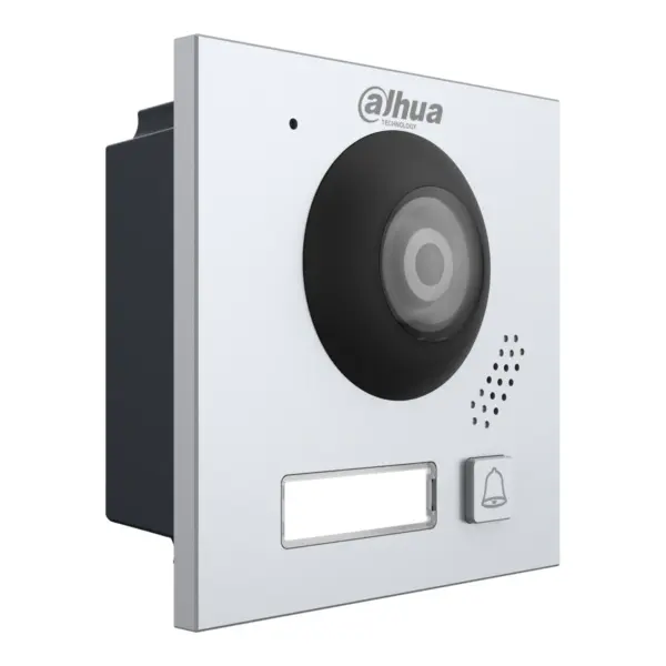 Módulo de cámara Dahua VTO4103F-1 con 1 pulsador, 2 hilos, plateado, vista 3