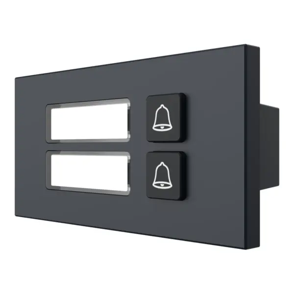Dahua VTO4103FB-MB2 beldrukkermodule met 2 knoppen, zwart, aanzicht 2