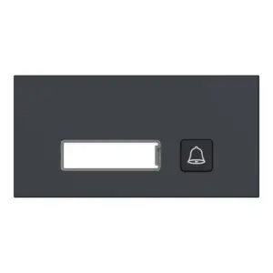 Dahua VTO4103FB-MB1 beldrukkermodule met 1 knop, zwart, aanzicht 1
