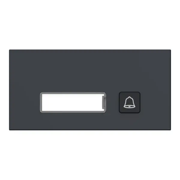 Dahua VTO4103FB-MB1 beldrukkermodule met 1 knop, zwart, aanzicht 1