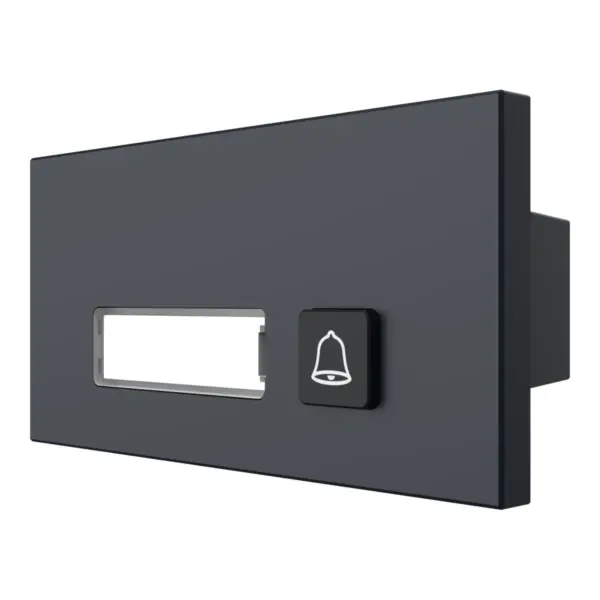 Dahua VTO4103FB-MB1 beldrukkermodule met 1 knop, zwart, aanzicht 2