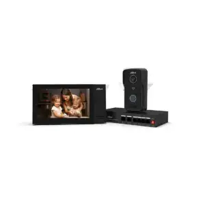 Dahua KTP02 IP-intercomkit met PoE-switch, opbouwmontage, tweede aanzicht