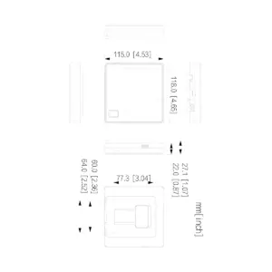 Dahua ASI3214A-W maattekening (afmetingen in mm)