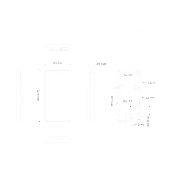 Plan coté du Dahua ASI6213J-MW (dimensions en mm)