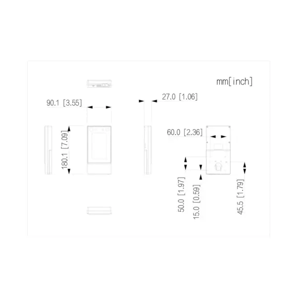 Dahua ASI6214S-PW plano acotado (dimensiones en mm)