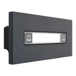 Dahua VTO4202FB-MDB2 2-fach Klingeltaster halbes Modul schwarz, 45 Grad rechts