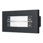 Dahua VTO4202FB-MDB4 4-voudige beldrukker halve module Zwart, 45-graden-links Dahua VTO4202FB-MDB4 4-voudige beldrukker halve module Zwart, 45-graden-links
