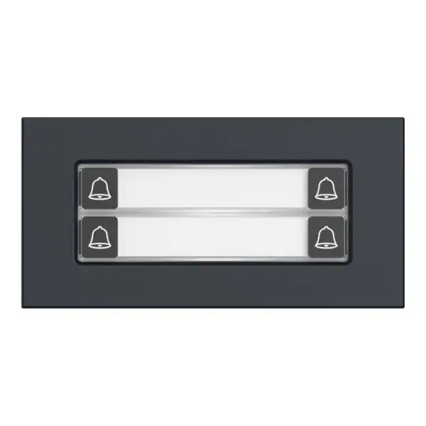 Dahua VTO4202FB-MDB4 4-voudige beldrukker halve module Zwart, voorkant