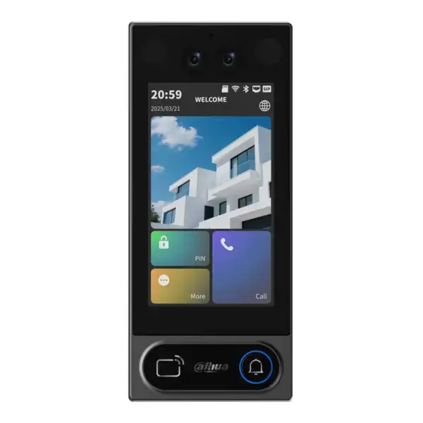 Dahua VTO6631QB-WP video-intercom donkerzilver, voorkant Dahua VTO6631QB-WP video-intercom donkerzilver, voorkant