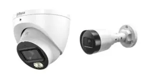 Dahua coaxcamera naast een Dahua IP-camera