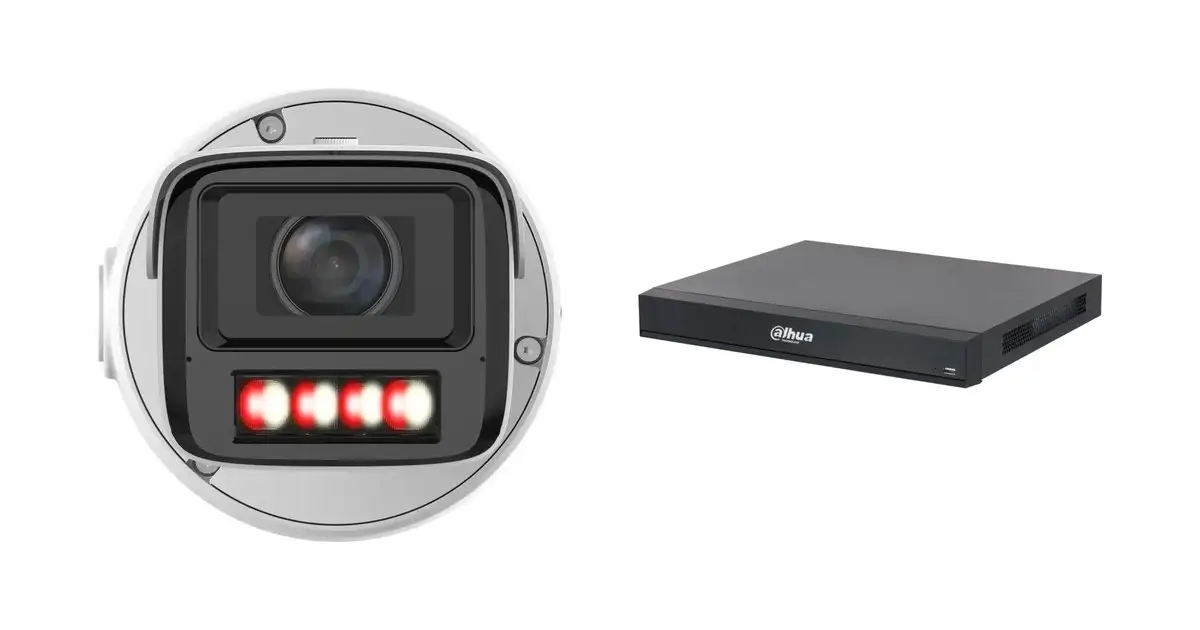 Dahua WizMind-X camera naast een NVR5-recorder met Xinghan Vision