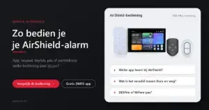 AirShield-bediening: Keypad, Dahua Smart Control Panel, Keyfob en DoubleButton