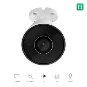 Ajax BulletCam wit, vooraanzicht