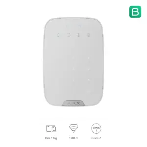Ajax KeyPad Plus wit, vooraanzicht