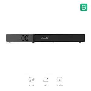Ajax NVR H2DAC zwart, vooraanzicht
