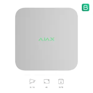 Ajax NVR wit, vooraanzicht