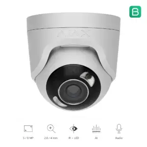 Ajax TurretCam HL wit, vooraanzicht