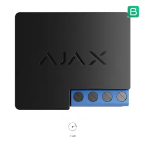 Ajax WallSwitch zwart, vooraanzicht